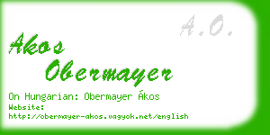 akos obermayer business card